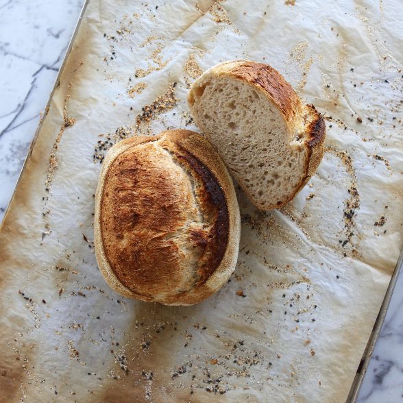 Šviesi bemielė duona Sourdough 500g