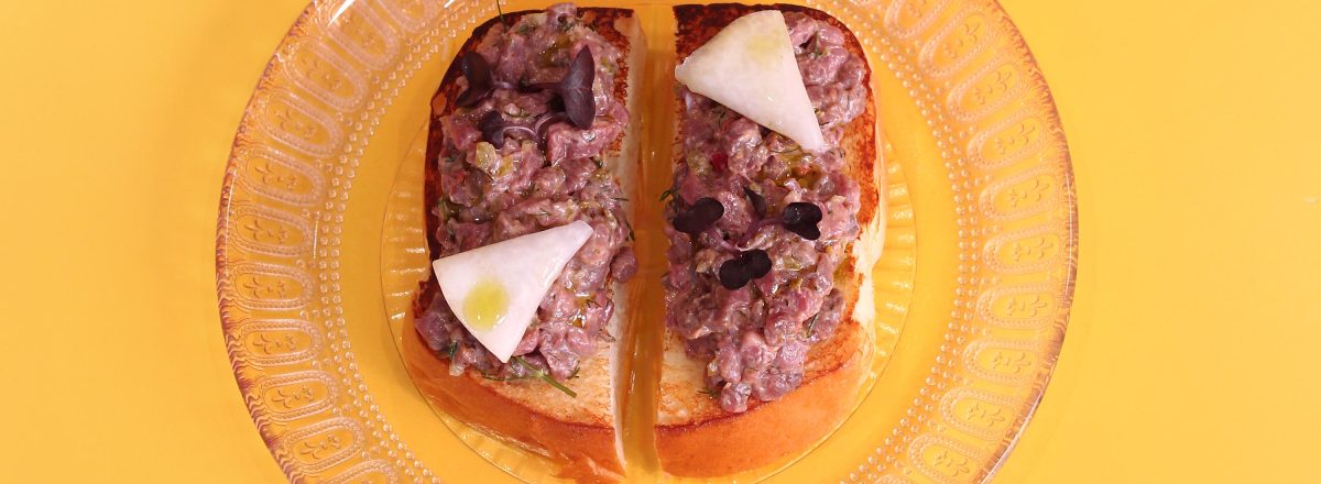 Sausai brandintos lietuviškos jautienos tartare
